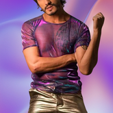 Short Sleeve Transparent Mesh Tee